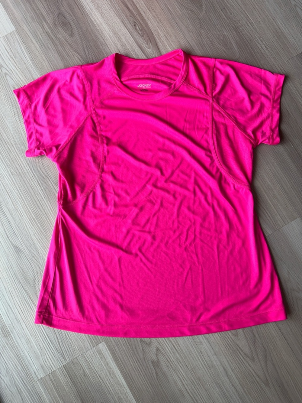 Jockey Women’s Active Short Sleeve Performance Tee Pink NWOT Athletic Workout